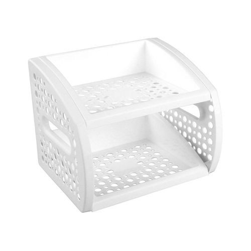 Этажерка настольная 2-х ярусная (белый) М6318 Этажерка настольная 2-х ярусная (белый) М6318