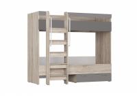 Кровать 2х-ярусн Серый графит/Дуб Крафт Серый Кровать 2х-ярусн Серый графит/Дуб Крафт Серый