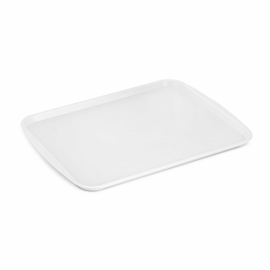 Поднос столовый 395*300мм (белый) Поднос столовый 395*300мм (белый)