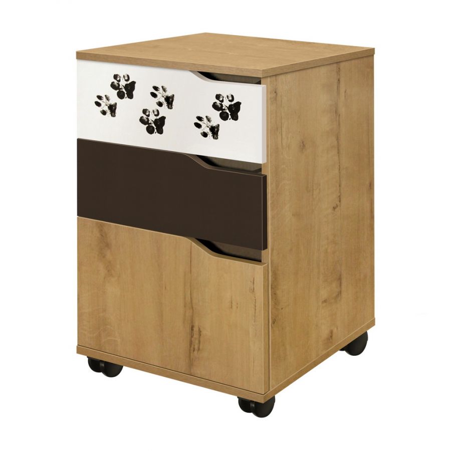 Фрэнд Тумба выкатная(Дуб Бунратти/Белый/Скала/Фотопечат Фрэнд Тумба выкатная(Дуб Бунратти/Белый/Скала/Фотопечат