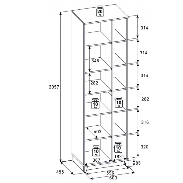 Aurelio 1 Шкаф МЦН Белый-Блеквуд Сатиновый/Глазово Aurelio 1 Шкаф МЦН Белый-Блеквуд Сатиновый/Глазово