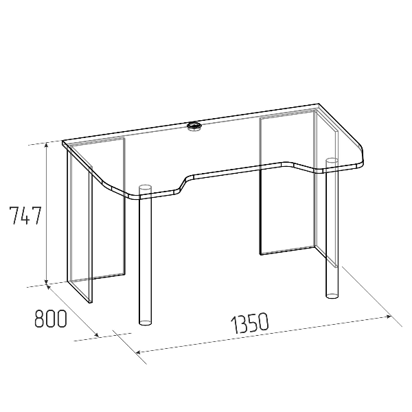 Aurelio 84 Стол компьтерный Белый-Блеквуд Сатиновый Aurelio 84 Стол компьтерный Белый-Блеквуд Сатиновый