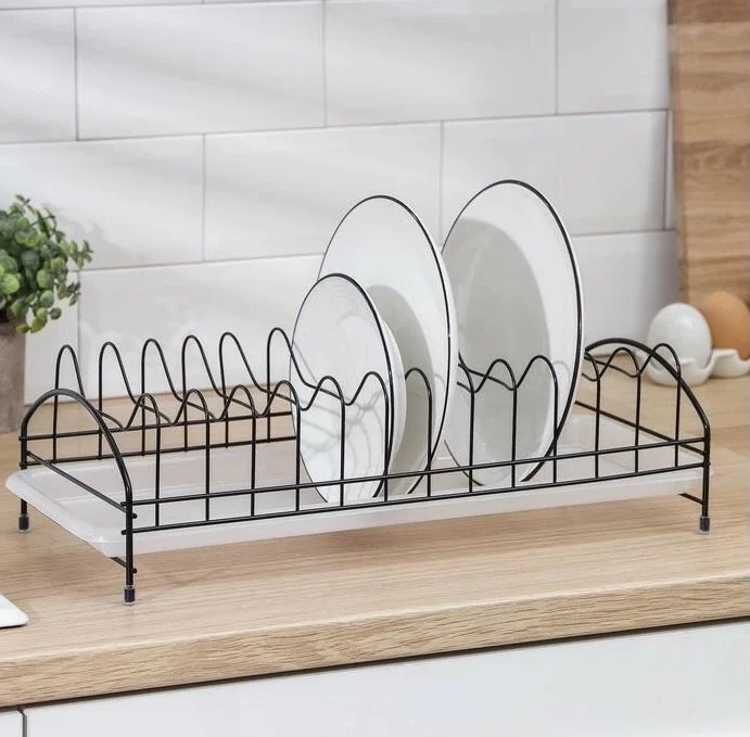 Сушилка для тарелок с поддоном на 12 предметов,6912526  Сушилка для тарелок с поддоном на 12 предметов,6912526