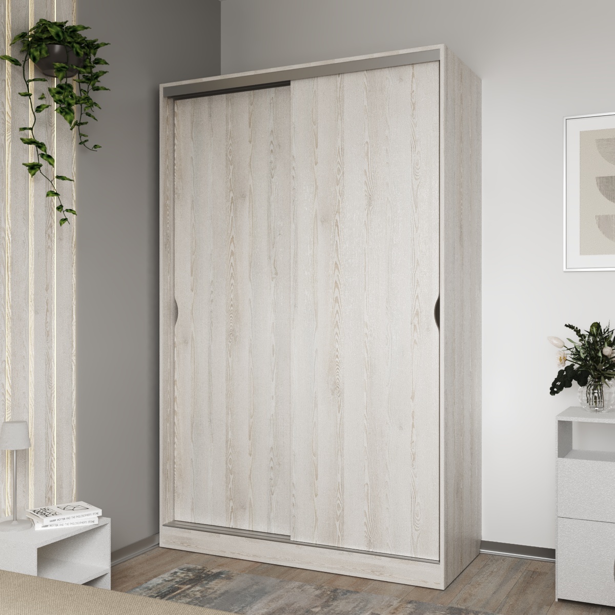 Шкаф-купе Клэр 1400х597х2200 с ящ/сосна лофт-хром Шкаф-купе Клэр 1400х597х2200 с ящ/сосна лофт-хром