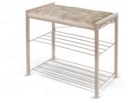 Этажерка с мягким сиденьем(ЭКТ3-60В/Л бежевый металлик/латте) Этажерка с мягким сиденьем(ЭКТ3-60В/Л бежевый металлик/латте)