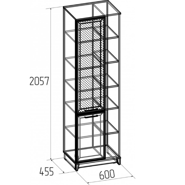 Aurelio 1 Шкаф МЦН Белый-Блеквуд Сатиновый/Глазово Aurelio 1 Шкаф МЦН Белый-Блеквуд Сатиновый/Глазово