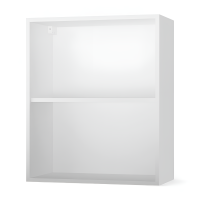 НОВА  Корпус шкафа настенного 2-х дверного 600 / Белый НОВА  Корпус шкафа настенного 2-х дверного 600 / Белый