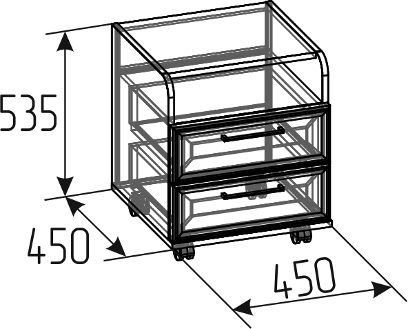 Aurelio 94 Тумба прикроватная Белый-Блеквуд Сатиновый Aurelio 94 Тумба прикроватная Белый-Блеквуд Сатиновый