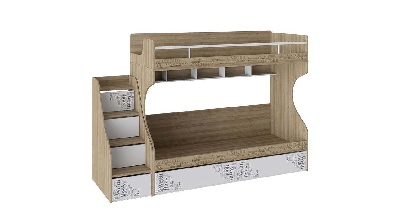 Оксфорд Кровать 2-х ярусная с приставной лестницей Оксфорд Кровать 2-х ярусная с приставной лестницей