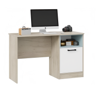 Оливер Стол письменный Тип 1 (Дуб Крафт серый/Белый/Серо-голубой) Оливер Стол письменный Тип 1 (Дуб Крафт серый/Белый/Серо-голубой)