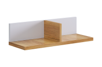 Полка навесная  Хюгге белое дерево/дуб крафт золотой Полка навесная  Хюгге белое дерево/дуб крафт золотой