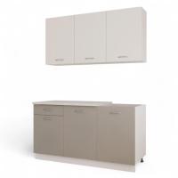 Кухня Комплект №2/1 Кашемир/Дуб Латте/Дуб Мокко(столеш Берилл беж, без мойки)1,5 м Кухня Комплект №2/1 Кашемир/Дуб Латте/Дуб Мокко(столеш Берилл беж, без мойки)1,5 м