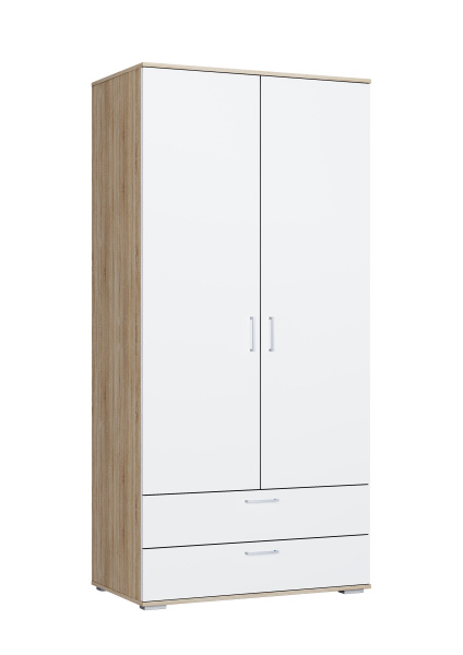 Шкаф ШР 2/1 с ящиками  Лайт белый/корпус дуб сонома Шкаф ШР 2/1 с ящиками  Лайт белый/корпус дуб сонома