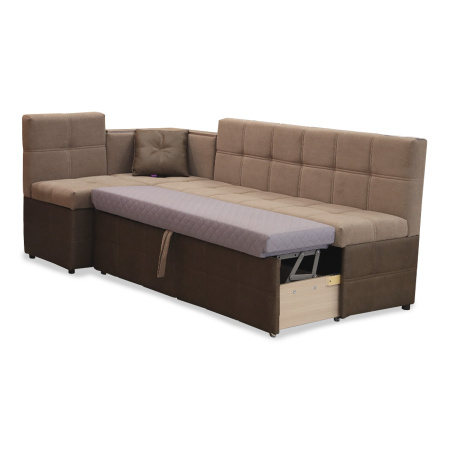 Кухонный уголок "Капучино 3-1" (Правый) (Tesla 05/Nubuk Ground 7) мдф Дуб Шато Кухонный уголок "Капучино 3-1" (Правый) (Tesla 05/Nubuk Ground 7) мдф Дуб Шато