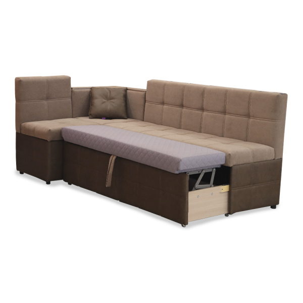 Кухонный уголок "Капучино 3-1" (Правый) (Tesla 05/Nubuk Ground 7) мдф Дуб Шато Кухонный уголок "Капучино 3-1" (Правый) (Tesla 05/Nubuk Ground 7) мдф Дуб Шато