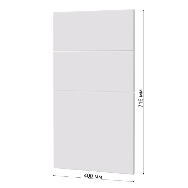 Фасад БЕЛЫЙ МАТОВЫЙ 3 ящика 400 Фасад БЕЛЫЙ МАТОВЫЙ 3 ящика 400