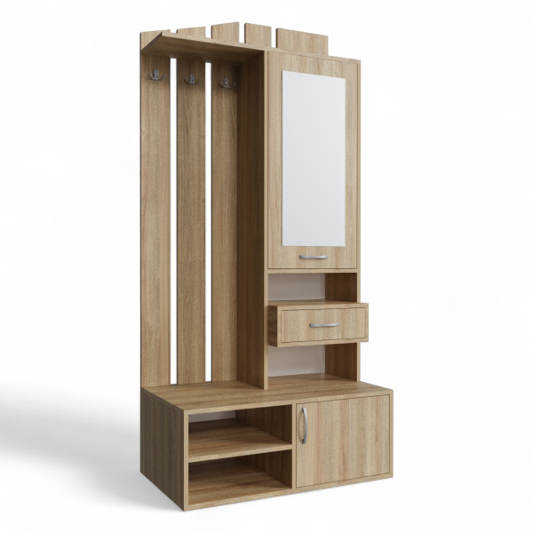 Прихожая с зеркалом Рейн-1 (Дуб сонома) Прихожая с зеркалом Рейн-1 (Дуб сонома)