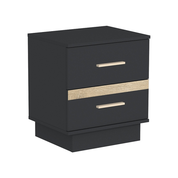 Анона 2 Тумба прикроватная Антрацит/Дуб Сонома Анона 2 Тумба прикроватная Антрацит/Дуб Сонома