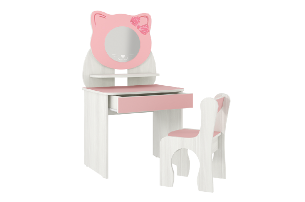 Набор детский Котенок Белый рамух/Розовый Набор детский Котенок Белый рамух/Розовый