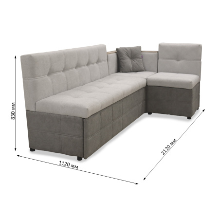 Кухонный уголок "Капучино 3-1" (левый) (Baly 6/Baly 7) мдф Дуб серый Кухонный уголок "Капучино 3-1" (левый) (Baly 6/Baly 7) мдф Дуб серый