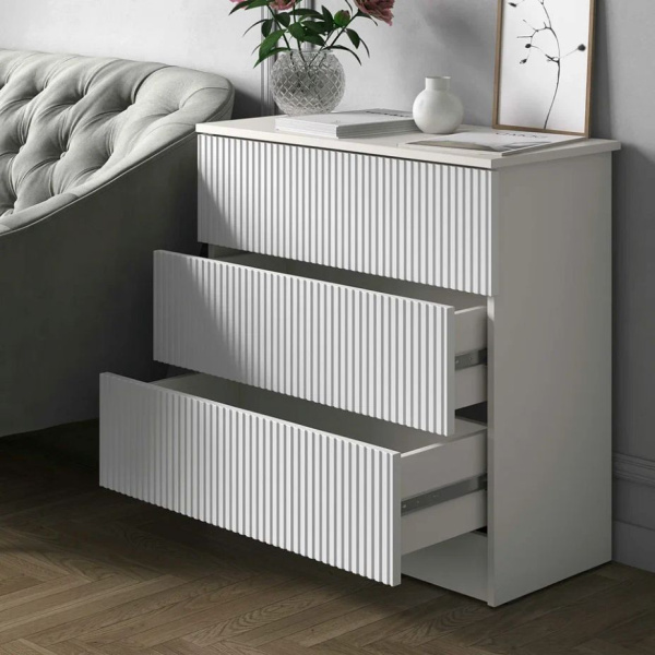 Комод К-54 3 ящ. Моргентау/Белый снег Комод К-54 3 ящ. Моргентау/Белый снег