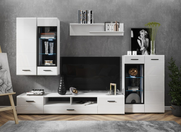 Комод GLOSS Белый/Белый глянец  Комод GLOSS Белый/Белый глянец