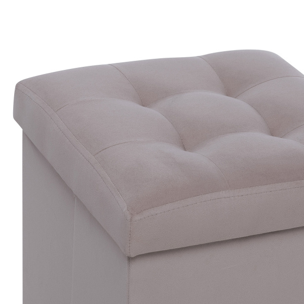 Пуф Leset Плуто складной с крышкой, велюр серый  VELUTTO 08 Пуф Leset Плуто складной с крышкой, велюр серый  VELUTTO 08