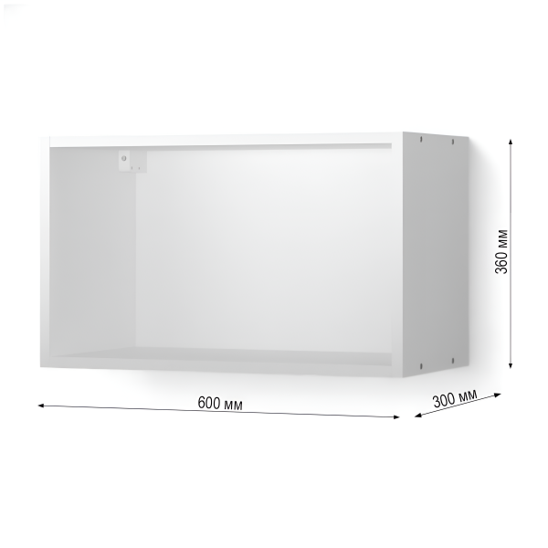 НОВА  Корпус шкафа над вытяжкой 600  h -360 / Белый НОВА  Корпус шкафа над вытяжкой 600  h -360 / Белый