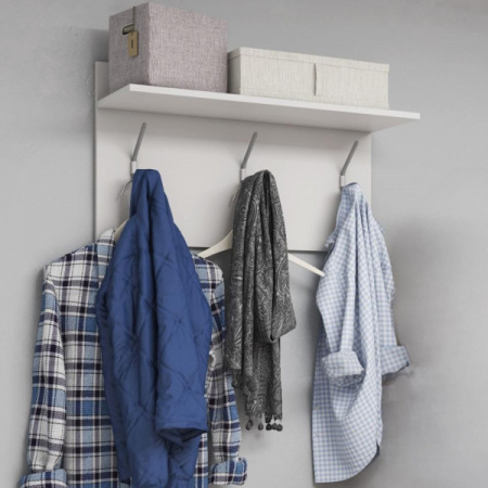 СИТИ Прихожая Вешалка В-3, Белый Снег