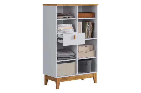 Комод 2 Хюгге белое дерево/дуб крафт золотой/белый матовый Комод 2 Хюгге белое дерево/дуб крафт золотой/белый матовый