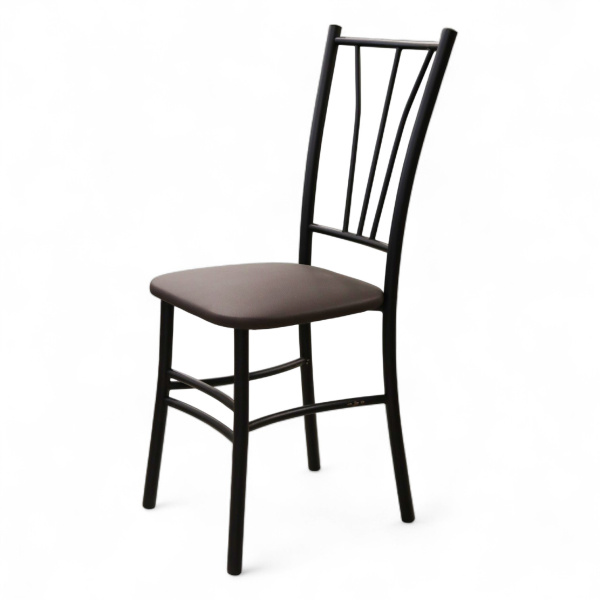 Стул Трилогия (черный, к/з Коричневый 130) Стул Трилогия (черный, к/з Коричневый 130)