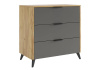Адам Комод дуб крафт золотой/графит Адам Комод дуб крафт золотой/графит
