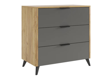 Адам Комод дуб крафт золотой/графит Адам Комод дуб крафт золотой/графит