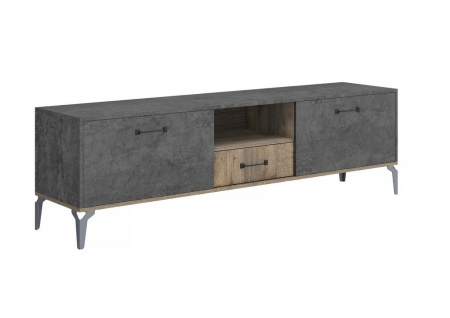 Тумба под ТВ Статус дуб самдал/цемент темный Тумба под ТВ Статус дуб самдал/цемент темный