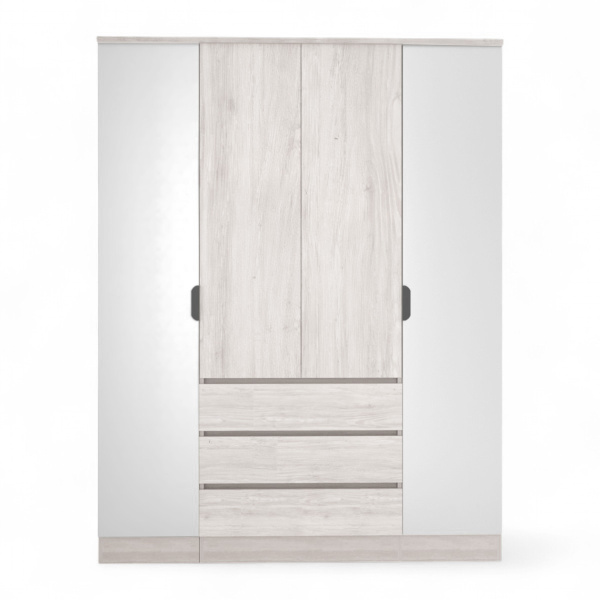 Шкаф ВЕНСЕН Сосна Лофт 4-х дв., 3 ящ, Зеркало / Сосна Лофт  Шкаф ВЕНСЕН Сосна Лофт 4-х дв., 3 ящ, Зеркало / Сосна Лофт