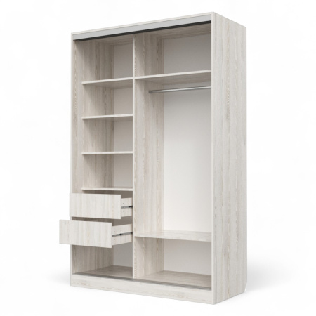 Шкаф-купе Клэр 1400х597х2200 с ящ/сосна лофт-хром Шкаф-купе Клэр 1400х597х2200 с ящ/сосна лофт-хром