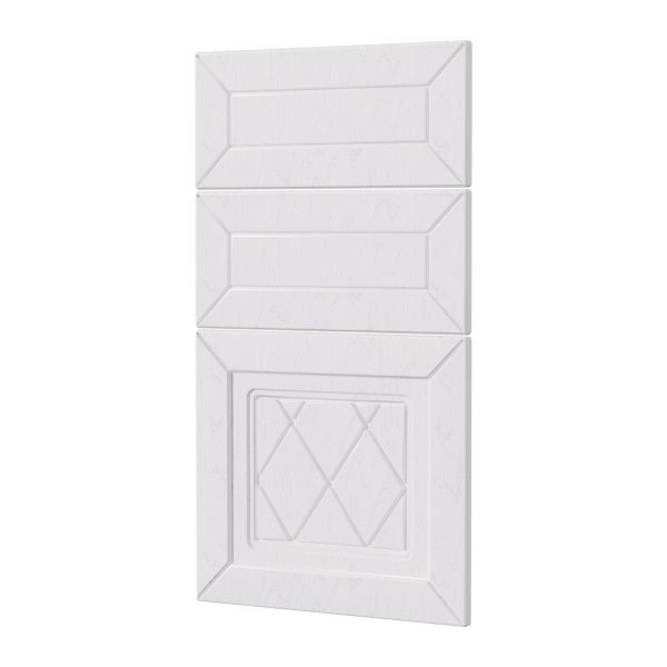 Фасад РОМБ белый 3 ящика 400 Фасад РОМБ белый 3 ящика 400