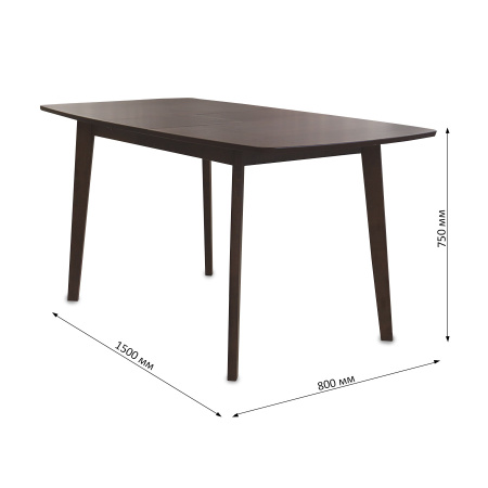 Стол  TVE-6822 Merlot Beech (MB), 1200(+300)*800*750 Стол  TVE-6822 Merlot Beech (MB), 1200(+300)*800*750