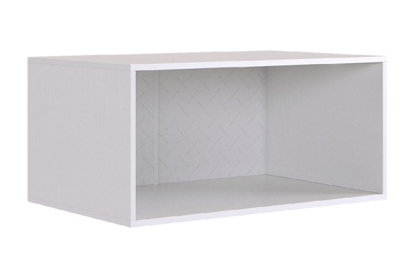 Ева Антресоль 2дв/116.01/Белое дерево/Белый матовый