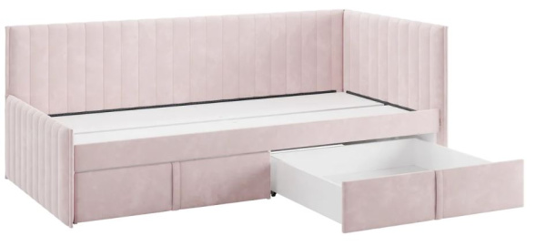 Кровать Твикс (Тахта)  с ящиками 90х200 нежно-розовый
