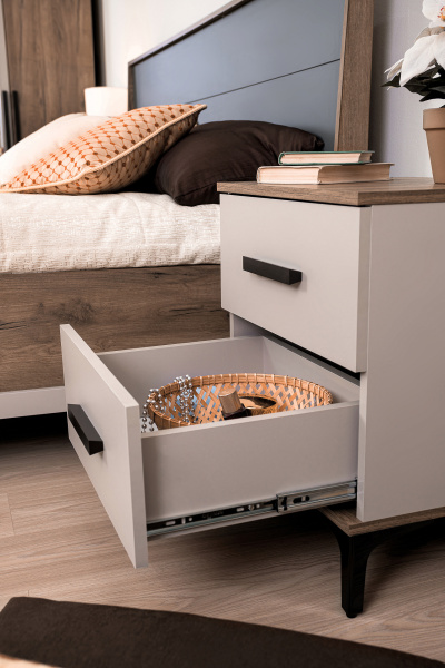 Кара 2 Тумба прикроватная Дуб Табачный Craft/Велюр Кара 2 Тумба прикроватная Дуб Табачный Craft/Велюр