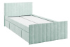 Кровать с ящиками Твикс 90х200 см (мята (велюр))