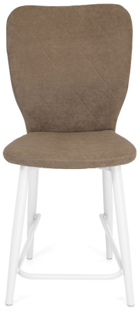 Стул Чинзано ПОЛУБАРНЫЙ, Т184 кофе с молоком+нога 1R38 Bh500 полубарный мини белый  Стул Чинзано ПОЛУБАРНЫЙ, Т184 кофе с молоком+нога 1R38 Bh500 полубарный мини белый
