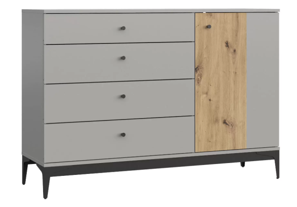 НОРДИК Комод-140 Холодный серый Дуб Артизан НОРДИК Комод-140 Холодный серый Дуб Артизан