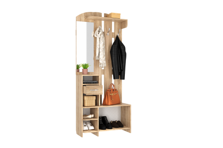 Прихожая Мила, 800х330х1950  Дуб сонома Прихожая Мила, 800х330х1950  Дуб сонома