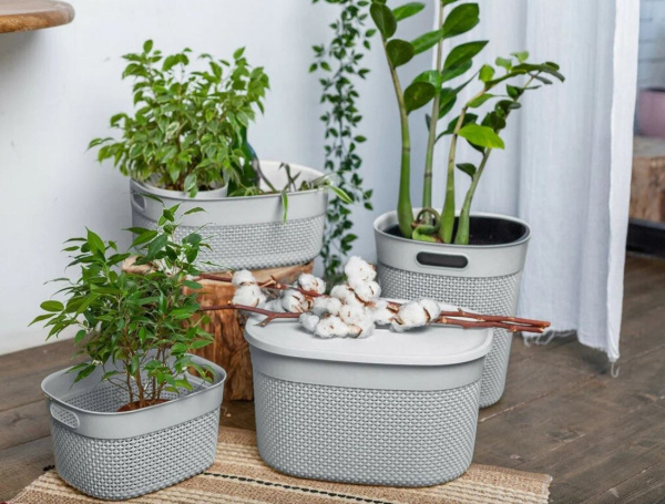 Корзина для хранения  OSLO 6л серый шторм