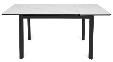 Стол Римини-мини белый мрамор/черный Стол Римини-мини белый мрамор/черный