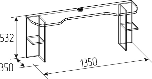 Aurelio 85 Надстройка Белый-Блеквуд Сатиновый/Глазово Aurelio 85 Надстройка Белый-Блеквуд Сатиновый/Глазово
