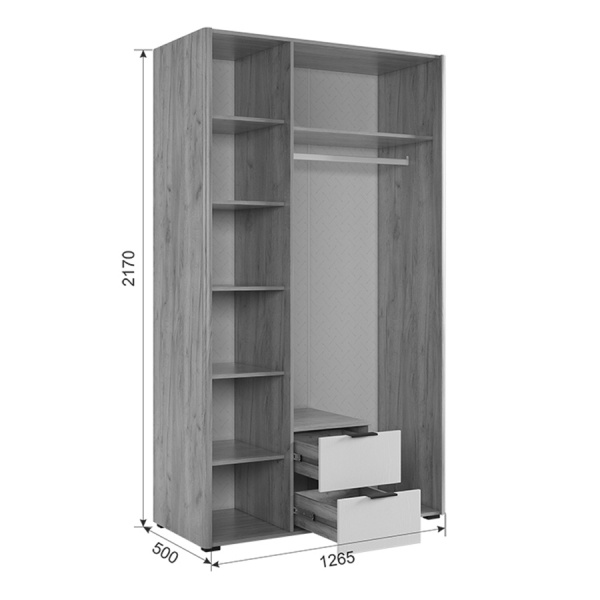Шкаф 3-х дверный Адам Дуб крафт золотой/Графит Шкаф 3-х дверный Адам Дуб крафт золотой/Графит