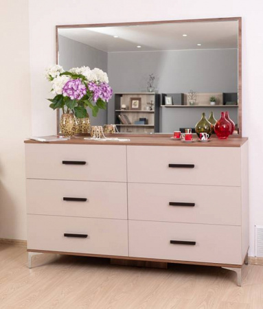 Кара 4 Комод Дуб Табачный Craft/Велюр Кара 4 Комод Дуб Табачный Craft/Велюр